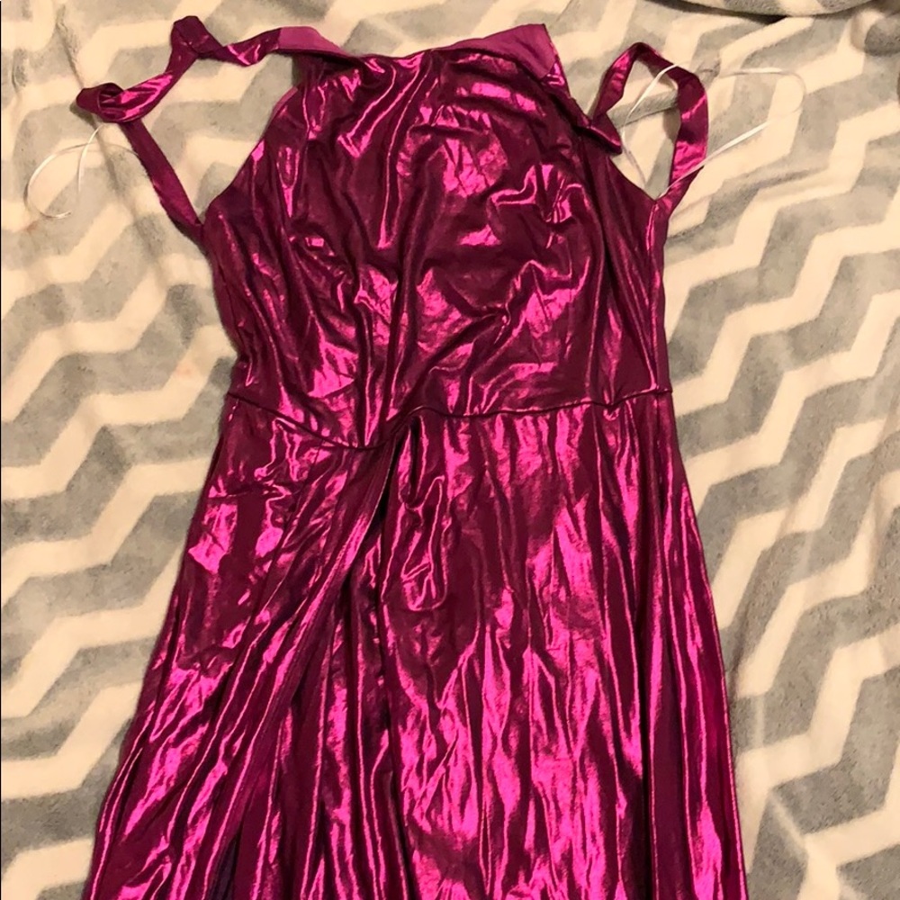 Silk Purple Evening Dress